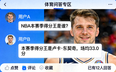 体育问答专区用户互动提问与回答界面示意图